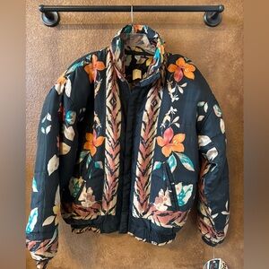 FUDA International VTG Silk Bomber Jacket Floral & Tiger Stripe NWT Women’s S